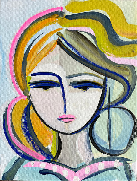 Portrait on Canvas, "Pastel Portait" 9x12