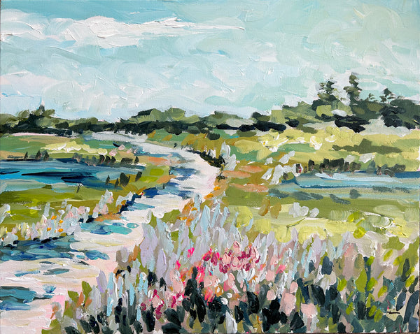 Marsh Painting on Canvas "Path Through the Marsh" 16x20