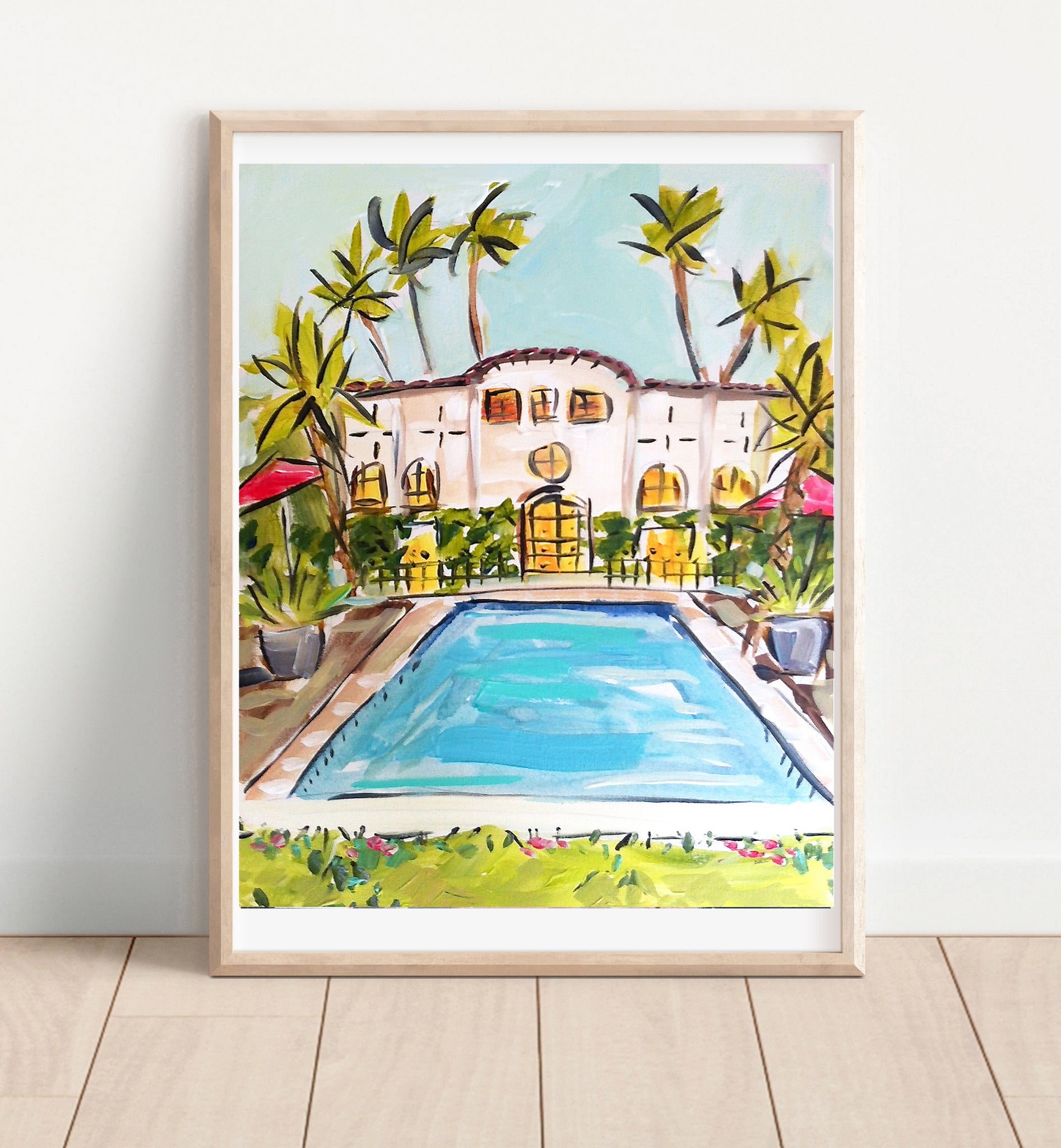Pool Print on Paper or Canvas, 