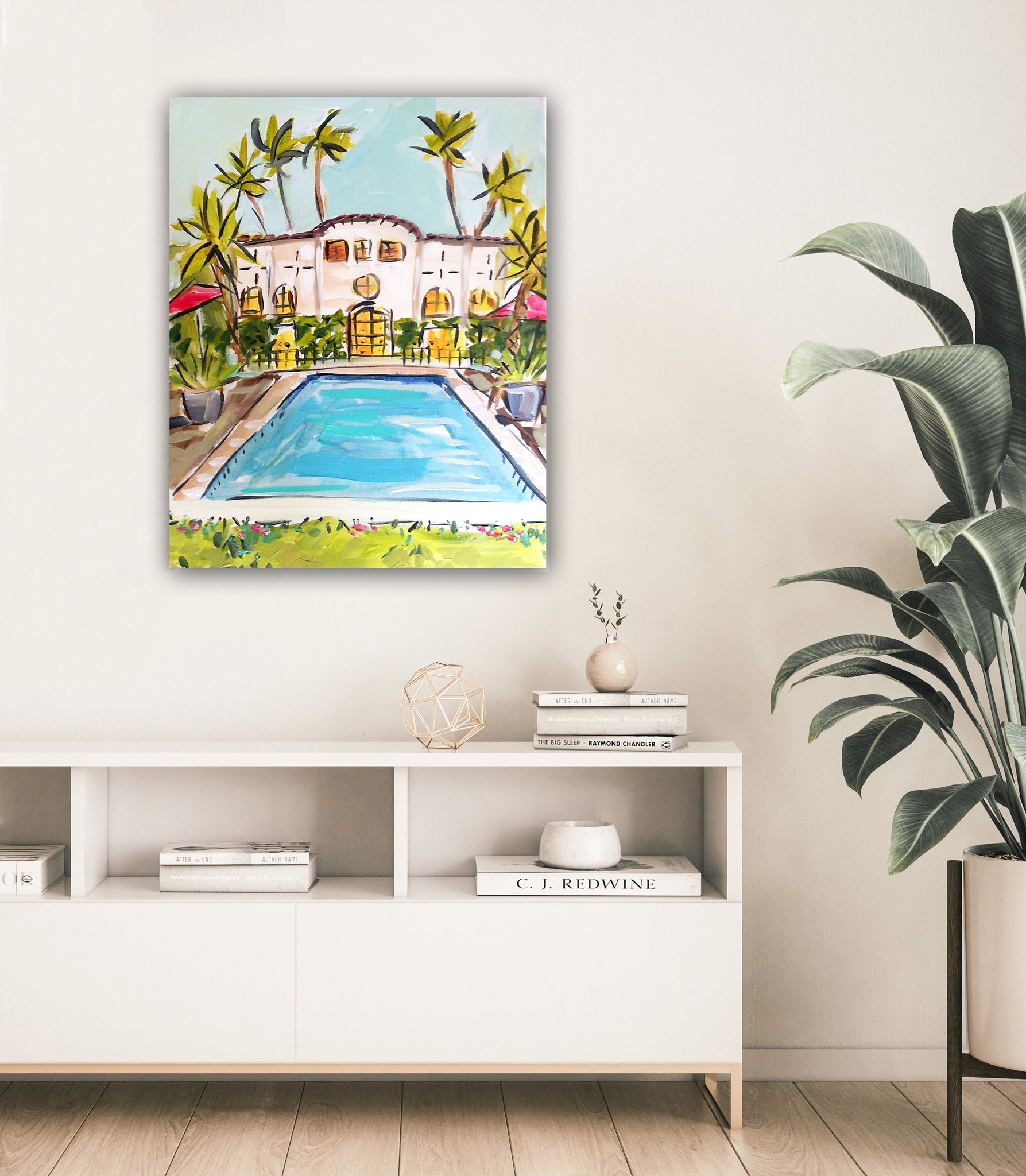 Pool Print on Paper or Canvas,