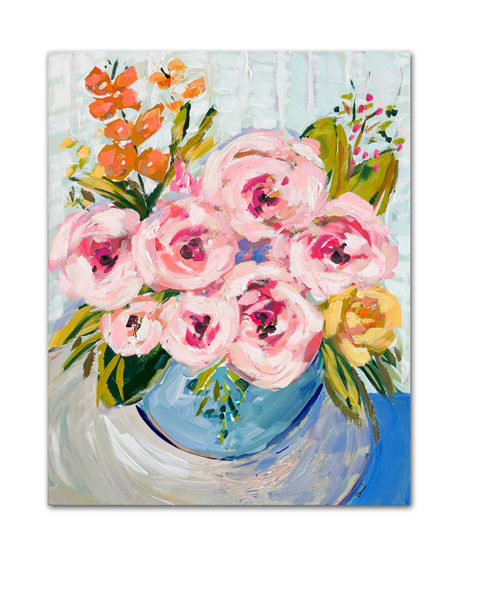 Floral Original Painting on Canvas 