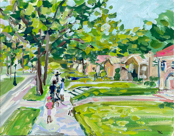 Original Painting on Canvas "Sidewalk" 11x14