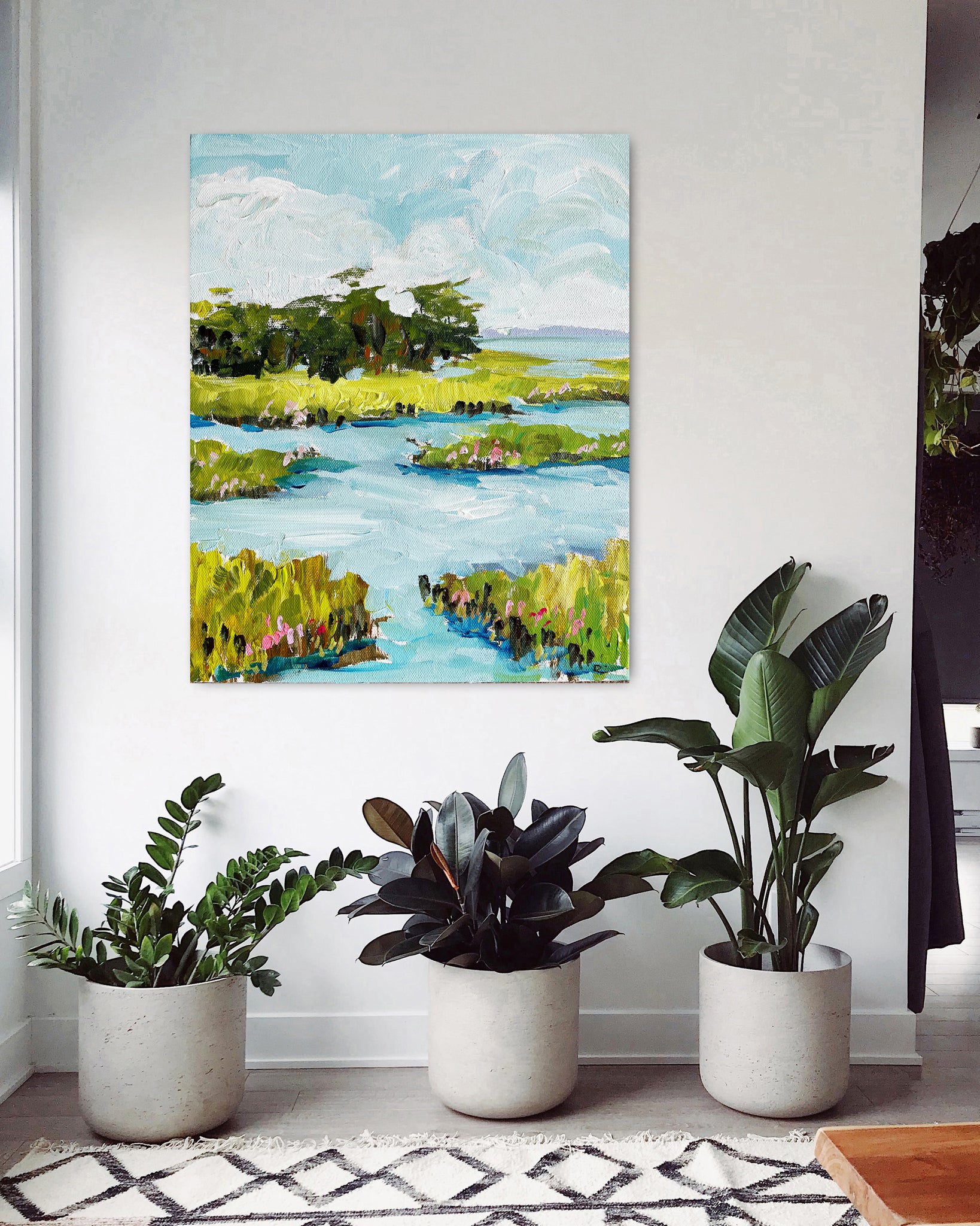Abstract Marsh Print on Paper or Canvas, 