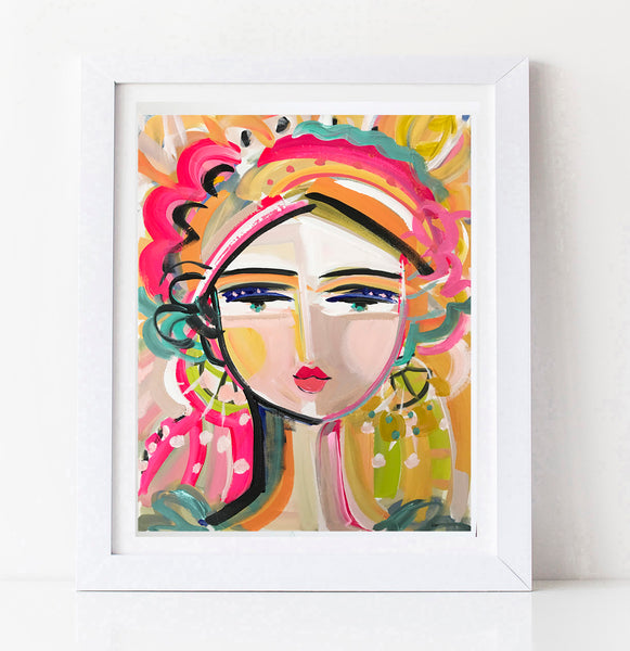 Warrior Girl Print by Maren Devine, Paper or Canvas, TYE | Maren Devine ...